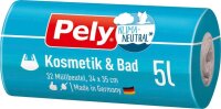 Pely Kosmetikbeutel 5,0 l weiß, 32 St.