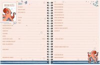 BRUNNEN Freundebuch Happy Ocean ca. DIN A5 liniert, blau Hardcover 80 Seiten