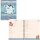 BRUNNEN Freundebuch Happy Ocean ca. DIN A5 liniert, blau Hardcover 80 Seiten
