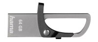 hama USB-Stick Hook-Style grau 64 GB