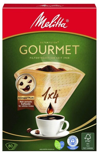 80 Melitta GOURMET 1x4 Kaffeefilter