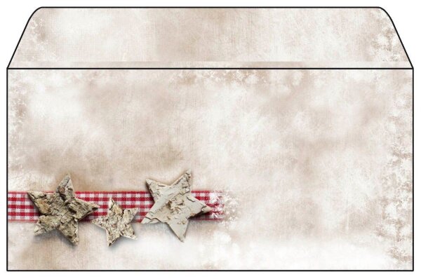 25 SIGEL Weihnachtsbriefumschläge Winter Chalet DIN lang ohne Fenster