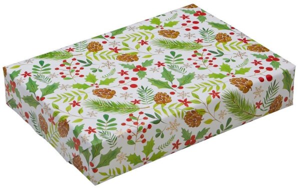 JUNG SCHÖNER VERPACKEN Geschenkpapier Vermont Ilexbeeren mehrfarbig, 20,0 m