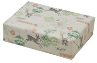 JUNG SCHÖNER VERPACKEN Geschenkpapier Yorkshire Hirsch mehrfarbig, 20,0 m