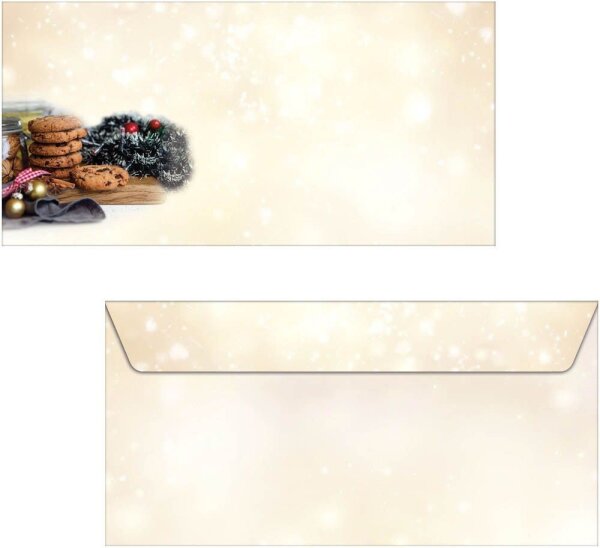 25 SIGEL Weihnachtsbriefumschläge Winter Smell DIN lang ohne Fenster