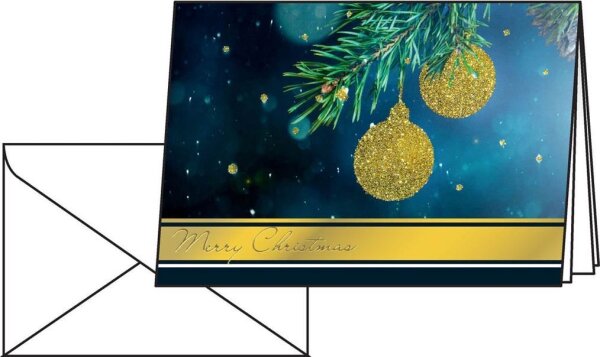 SIGEL Weihnachtskarten Golden Glitter DS065 DIN A6