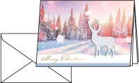 10 SIGEL Weihnachtskarten Snow Deer DIN A6