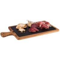 APS Servierplatte braun, schwarz 33,0 x 20,0 cm