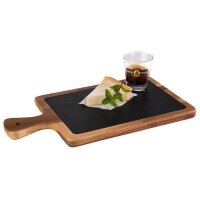 APS Servierplatte braun, schwarz 26,0 x 18,0 cm