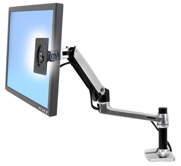 ergotron Monitor-Halterung LX 45-241-026 silber für 1 Monitor, Tischklemme, Tischbohrung