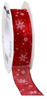 PRÄSENT Geschenkband Trient seidenmatt rot 25,0 mm x...