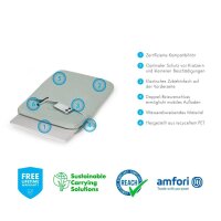DICOTA Laptophülle Eco SLIM S für Microsoft Surface Kunstfaser silber bis 33,0 cm (13 Zoll)