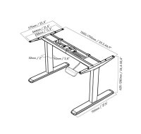 RaidSonic ICY BOX® IB-EW205B-T elektrisch höhenverstellbares Schreibtischgestell