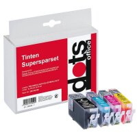 dots  schwarz, cyan, magenta, gelb Druckerpatronen...