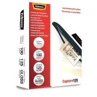 Fellowes Laminierfolien Capture125 glänzend für Kleinformat 125 micron, 100 St.