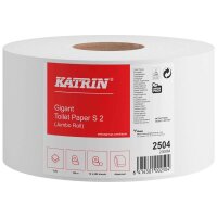 KATRIN Jumbo-Toilettenpapier Gigant S2 2-lagig Recyclingpapier, 12 Rollen