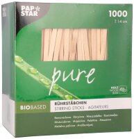 PAPSTAR Einweg-Rührstäbchen pure, Holz, 1.000 St.