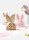 folia Bastelset Papiertüten-Set Häschen braun/rosa/weiß 9 St.
