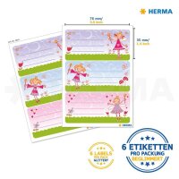 HERMA Schuletiketten 4918 Prinzessin, 6 Etiketten