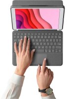 Logitech COMBO TOUCH Tablet-Tastatur schwarz geeignet für Apple iPad 7. Gen (2019), Apple iPad 8. Gen (2020), Apple iPad 9. Gen (2021)
