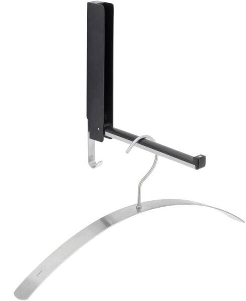 blomus Wandgarderobe Lanca 63262 schwarz Metall 1 Haken 2,0 x 25,5 cm