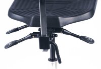 meychair Arbeitsdrehstuhl W4-TR-PU-ALU schwarz