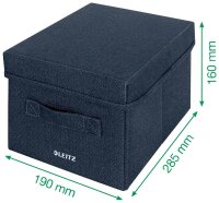 LEITZ Aufbewahrungsboxen grau 19,0 x 28,5 x 16,0 cm, 2 St.