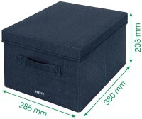 LEITZ Aufbewahrungsboxen grau 28,5 x 38,0 x 20,3 cm, 2 St.