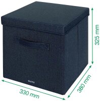 LEITZ Aufbewahrungsboxen grau 33,0 x 38,0 x 32,5 cm, 2 St.