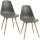 Topstar Schalenstühle T2020 FZ10BUG-2 grau Kunststoff, 2 St.