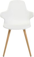 Topstar Schalenstühle T2020 mit Armlehnen FZ11BUW-2 weiß Kunststoff, 2 St.