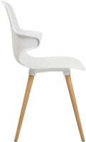 Topstar Schalenstühle T2020 mit Armlehnen FZ11BUW-2 weiß Kunststoff, 2 St.
