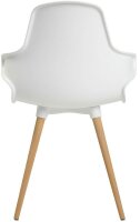 Topstar Schalenstühle T2020 mit Armlehnen FZ11BUW-2 weiß Kunststoff, 2 St.