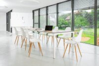 Topstar Schalenstühle T2020 mit Armlehnen FZ11BUW-2 weiß Kunststoff, 2 St.