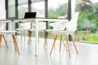 Topstar Schalenstühle T2020 mit Armlehnen FZ11BUW-2 weiß Kunststoff, 2 St.