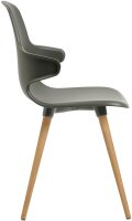 Topstar Schalenstühle T2020 mit Armlehnen FZ11BUG-2 grau Kunststoff, 2 St.