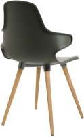 Topstar Schalenstühle T2020 mit Armlehnen FZ11BUG-2 grau Kunststoff, 2 St.