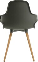 Topstar Schalenstühle T2020 mit Armlehnen FZ11BUG-2 grau Kunststoff, 2 St.