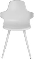 Topstar Schalenstühle T2020 mit Armlehnen FZ11WW-2 weiß Kunststoff, 2 St.