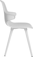 Topstar Schalenstühle T2020 mit Armlehnen FZ11WW-2 weiß Kunststoff, 2 St.