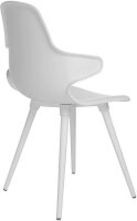 Topstar Schalenstühle T2020 mit Armlehnen FZ11WW-2 weiß Kunststoff, 2 St.