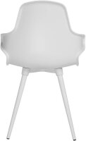 Topstar Schalenstühle T2020 mit Armlehnen FZ11WW-2 weiß Kunststoff, 2 St.