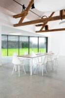 Topstar Schalenstühle T2020 mit Armlehnen FZ11WW-2 weiß Kunststoff, 2 St.