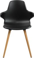 Topstar Schalenstühle T2020 mit Armlehnen FZ11BUS-2 schwarz Kunststoff, 2 St.