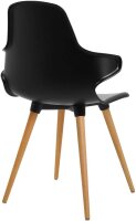Topstar Schalenstühle T2020 mit Armlehnen FZ11BUS-2 schwarz Kunststoff, 2 St.
