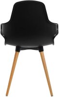 Topstar Schalenstühle T2020 mit Armlehnen FZ11BUS-2 schwarz Kunststoff, 2 St.