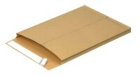 MAILmedia Faltentaschen DIN C4 ohne Fenster braun mit 2,0 cm Falte, 100 St.