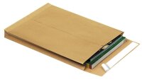 MAILmedia Faltentaschen DIN B4 ohne Fenster braun mit 2,0...