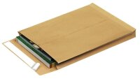 MAILmedia Faltentaschen DIN B4 ohne Fenster braun mit 2,0...