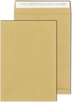 MAILmedia Faltentaschen DIN B4 ohne Fenster braun mit 2,0 cm Falte, 100 St.